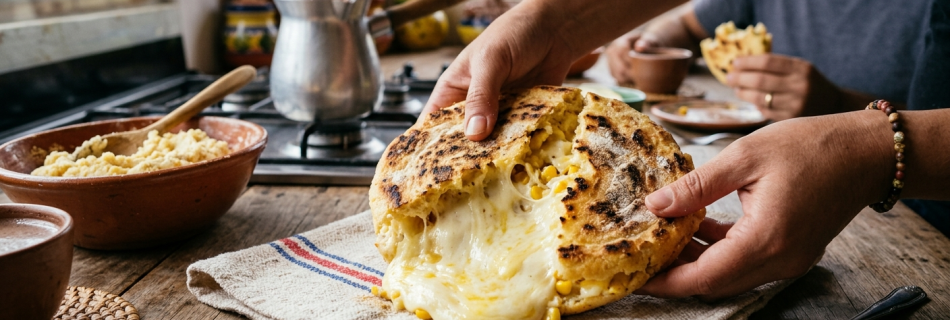 Arepa de boyacense abierta