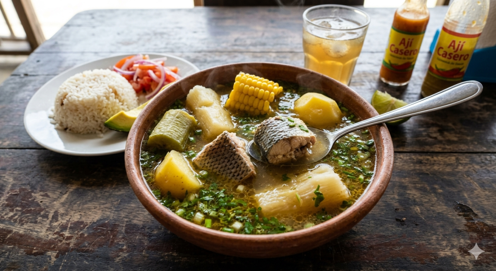 Plato de Sancocho de Bocachico