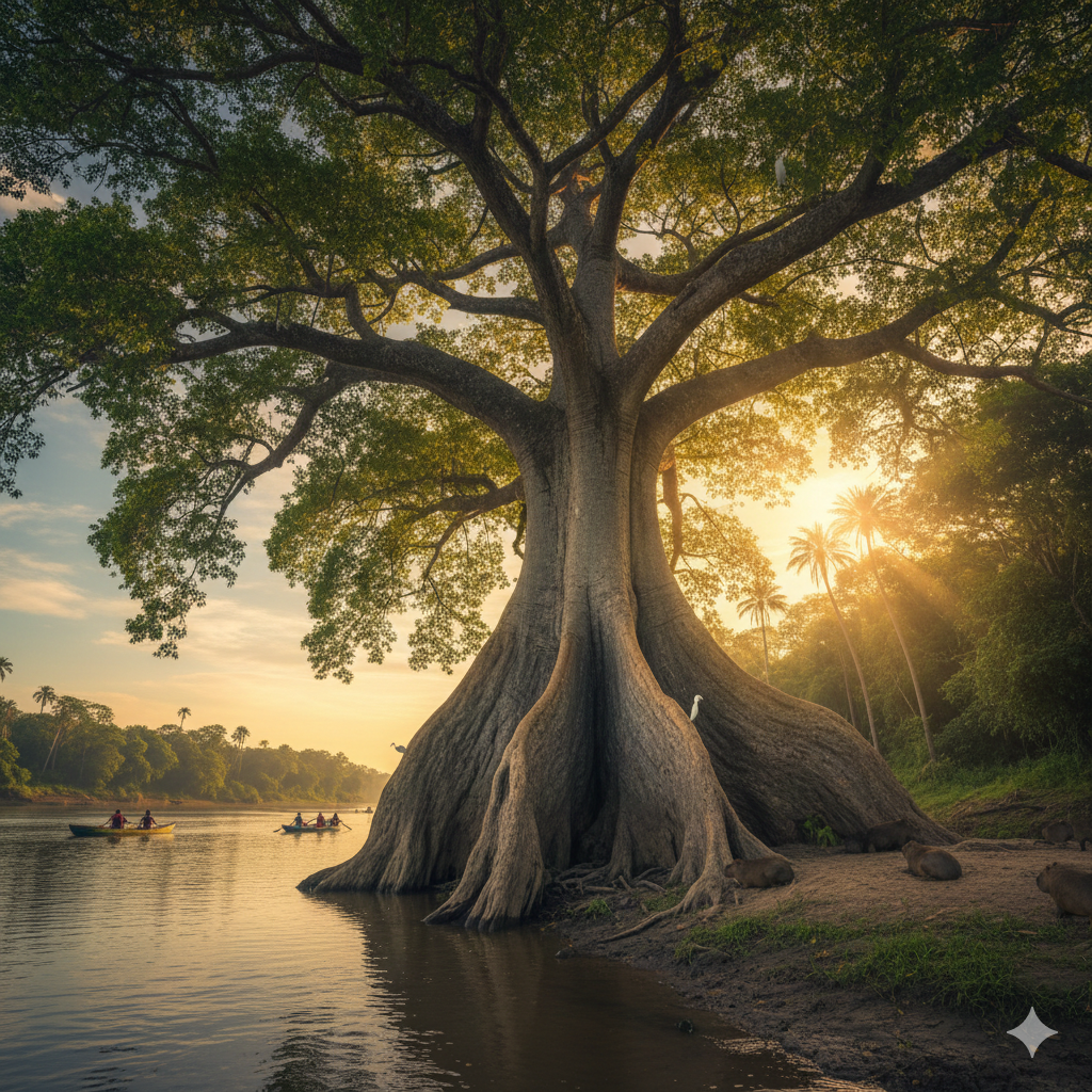 Ceiba junto al río